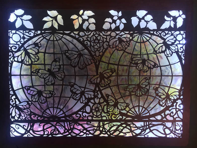 Kevin Woodson Migration Butterflies papercut art